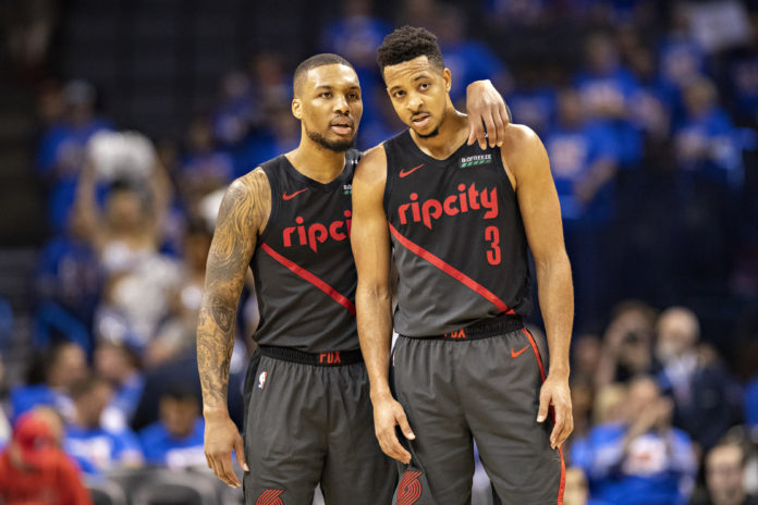 Blazers stars Damien Lillard and CJ McCollum