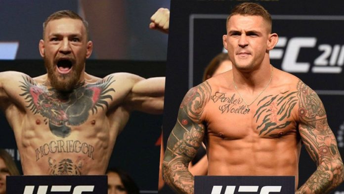 Connor McGregor and Dustin Poirier, side by side