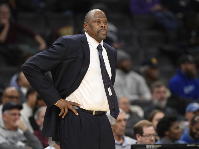 Georgetown Head Coach Patrick Ewing on the sidelines.