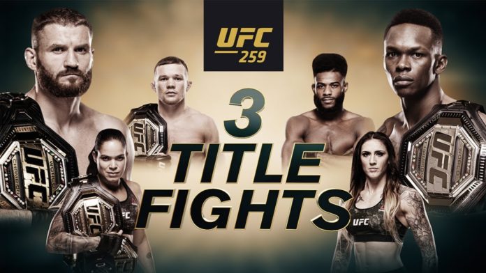 The UFC 259 Promo Poster.