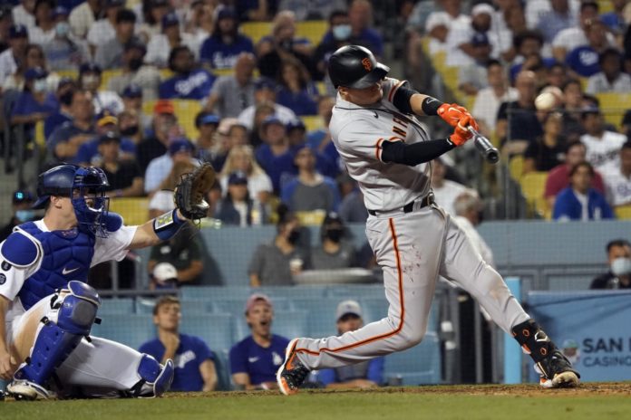 The SF Giants rallying for a win in the 9th inning on July 22 against the Dodgers.