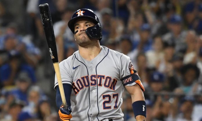 Jose Altuve after slamming a homerun against the Rockies.